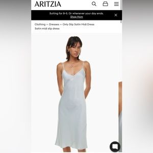 Aritzia Wilfred Satin Midi Dress